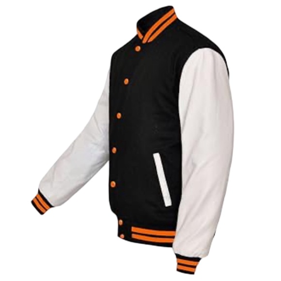 STEWART & STRAUSS • Varsity Letterman Baseball Bomber Jacket Wool Coat - Picture 2 of 4